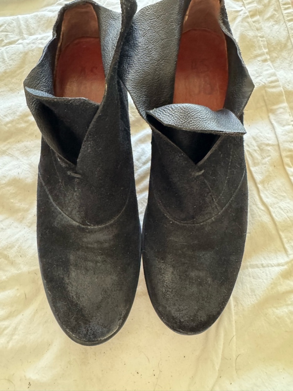 A.S. 98 black suede ankle boot/shoe